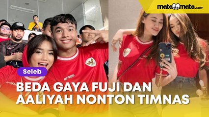 Beda Gaya Fuji dan Aaliyah Massaid Nonton Timnas Indonesia di GBK, Tentengannya Gak Kaleng-kaleng