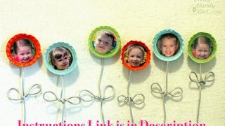 How to Make Bottle Cap Flower Magnets