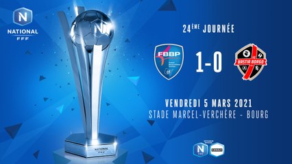 J24 | Bourg-en-Bresse P. - FC Bastia Borgo (1-0)