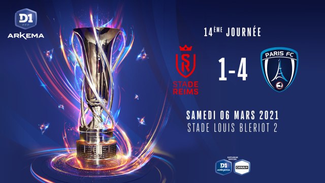 J14 : STADE DE REIMS - PARIS FC (1-4)