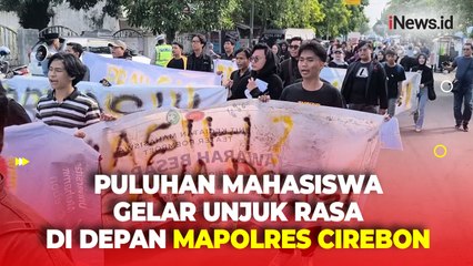 Tuntut Usut Tuntas Kasus Pembunuhan Vina dan Eki, Puluhan Mahasiswa Gelar Aksi Demo di Depan Mapolres Cirebon