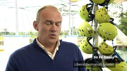 Ed Davey makes a splash campaigning against water pollution