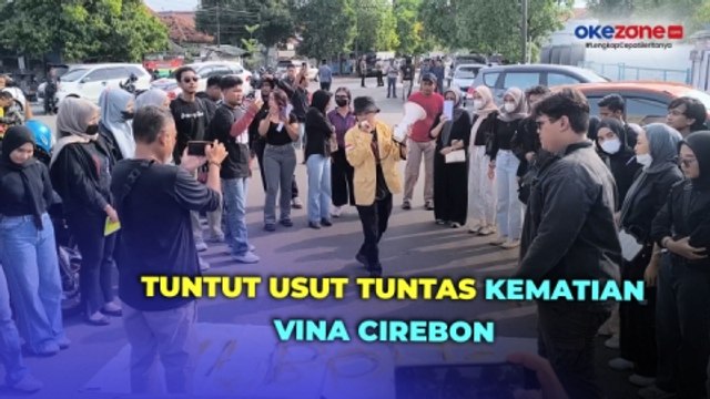 Usut Tuntas Kematian Vina dan Eki, Puluhan Mahasiswa Gelar Aksi Demo di Depan Mapolres Cirebon
