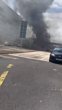 Car bursts into flames on motorway