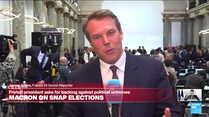 ‘Macron places himself as only credible alternative’ in speech