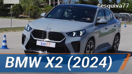 BMW X2 2024 - Maniobra de esquiva (moose test) y eslalon | km77.com