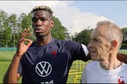 Avec Paul Pogba en séance