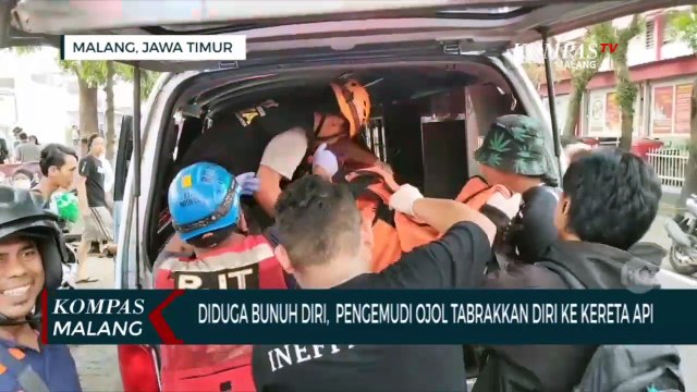 Pengemudi Ojol Bunuh Diri Tabrakkan Diri ke Kereta Api