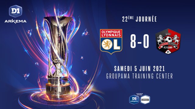 J22 : Olympique Lyonnais - FC Fleury 91 (8- 0)