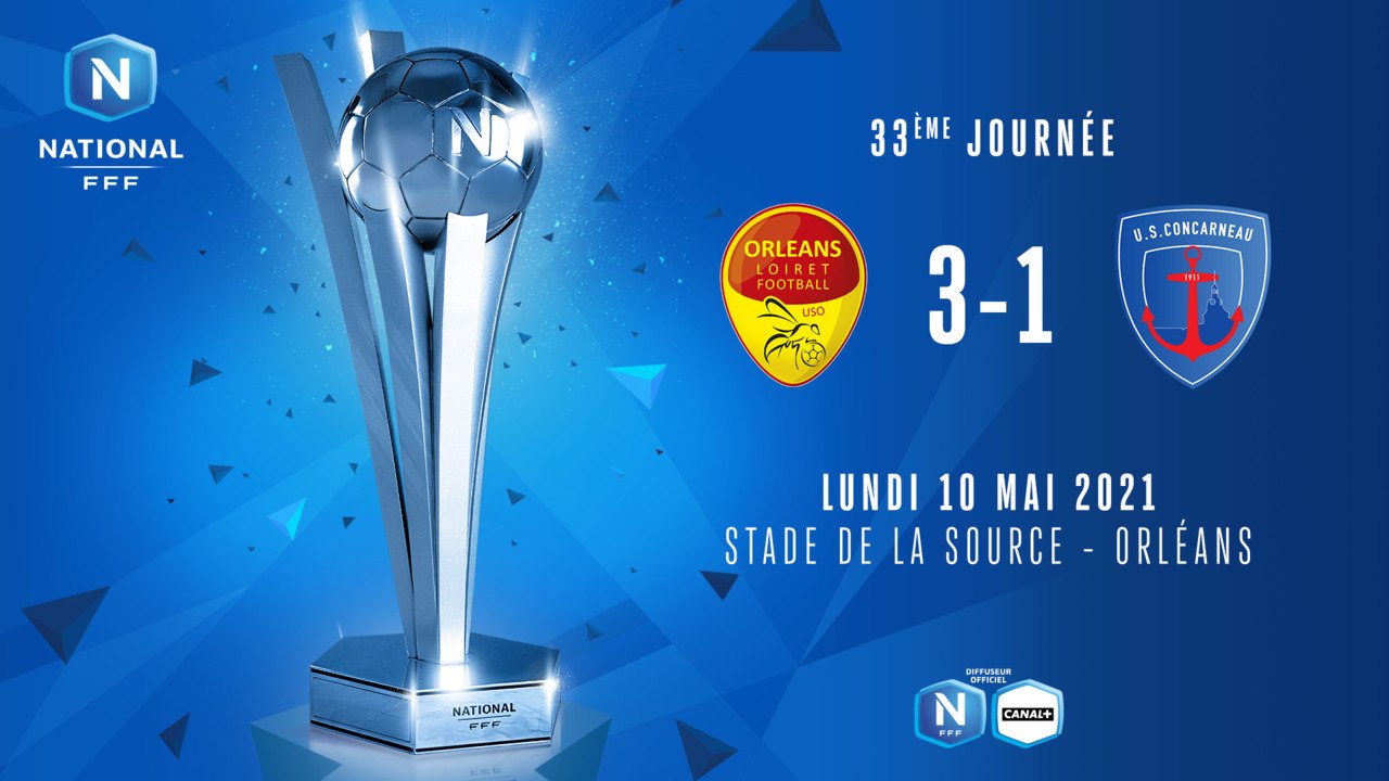 J33 | US Orléans - US Concarneau (3-1)