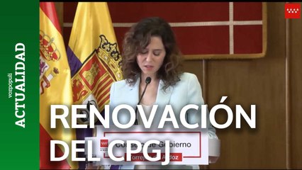 Ayuso tacha de "matonismo democrático" la "amenaza" de Sánchez de reformar el CPGJ