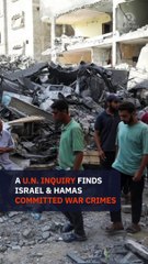 Télécharger la video: ‘Immense’ scale of Gaza killings amount to crime against humanity, UN inquiry says