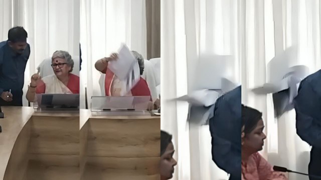 कानपुर की महापौर प्रमिला पांडे को आया गुस्सा, फाइल को दूर फेंका, फिर जो हुआ, देखें वीडियो