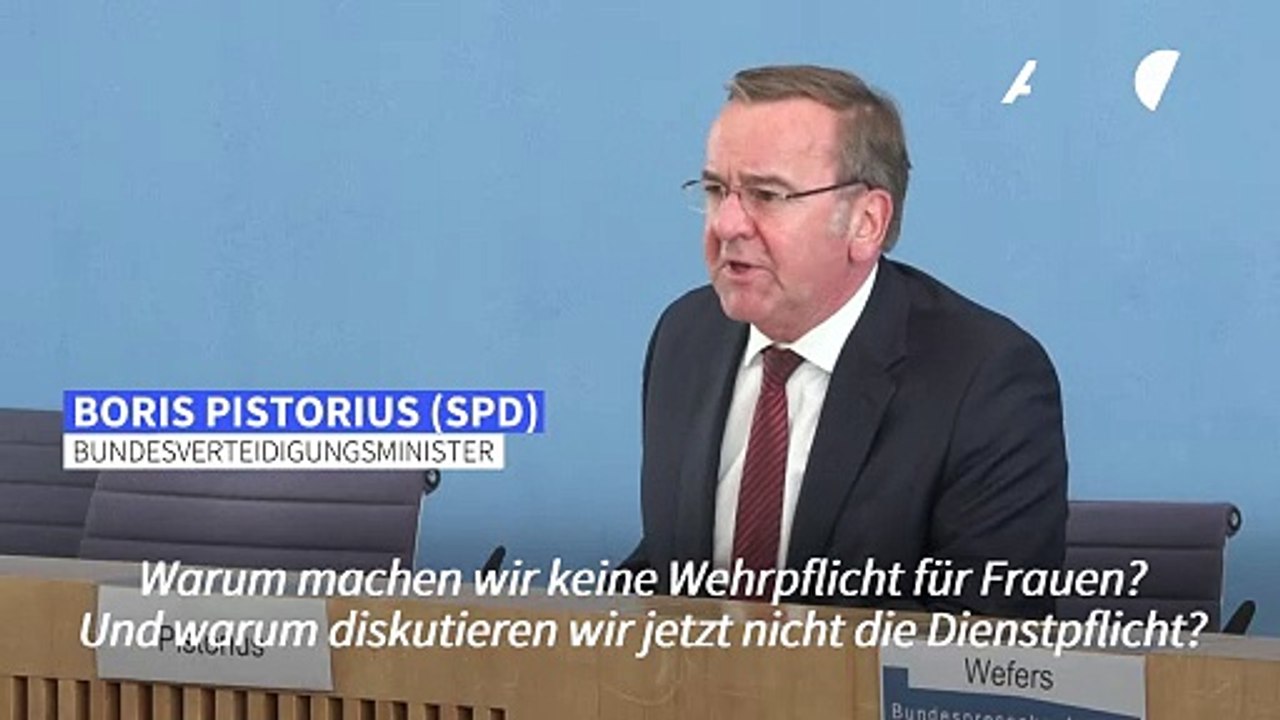 Pistorius begründet Nein zu neuer Wehrpflicht