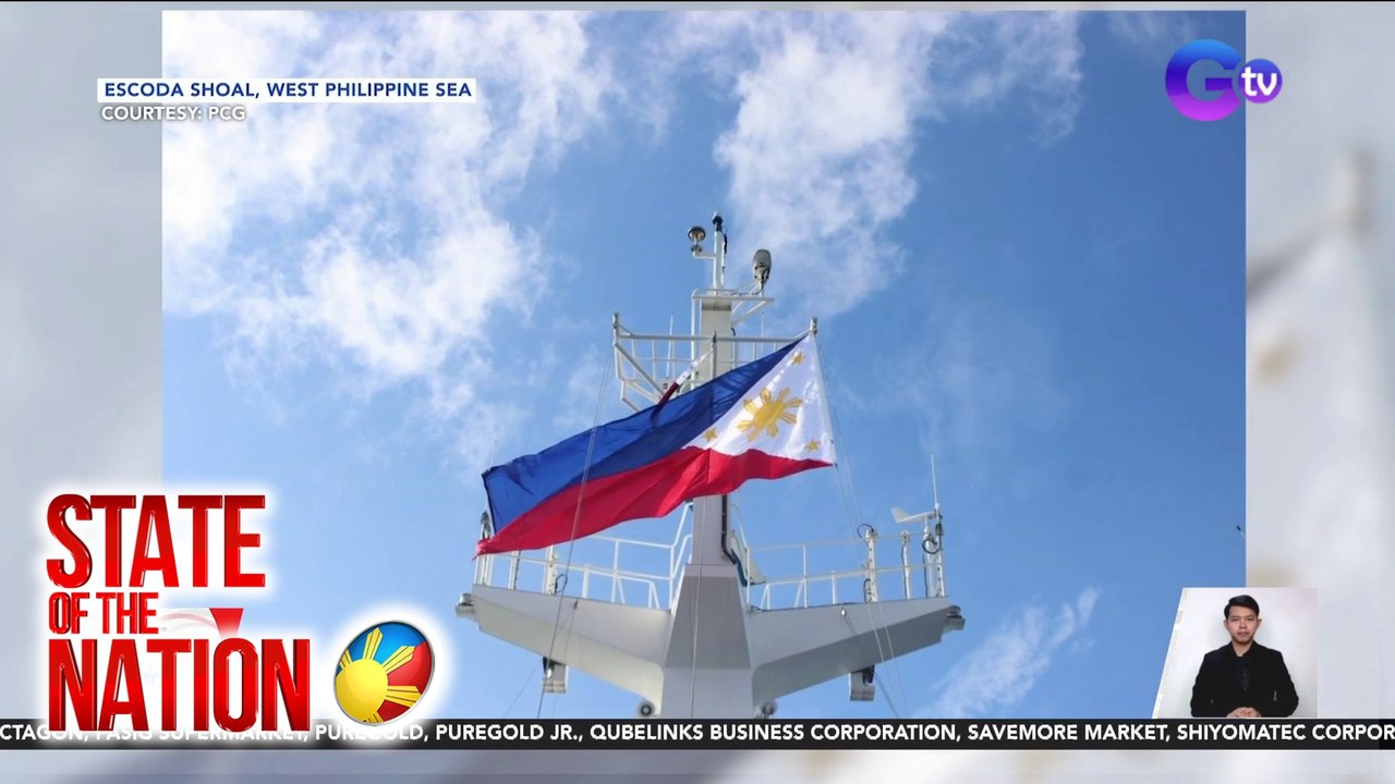 Watawat ng Pilipinas, itinaas sa Escoda Shoal habang umaaligid ang mga sasakyang pandagat ng China | SONA
