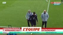 Theo Hernandez quitte la première séance d'entraînement  - Foot - Euro - Bleus