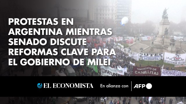 Protestas en Argentina mientras Senado discute reformas clave para el gobierno de Milei