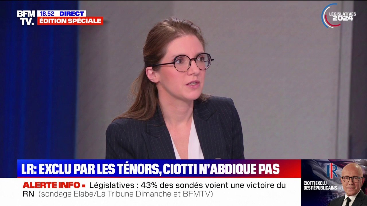 Éric Ciotti exclu de LR: "Ça renvoie une image désolante et affligeante de la vie démocratique", estime Aurore Bergé (ministre déléguée à l'égalité et à la lutte contre les discriminations)
