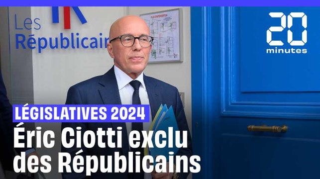 Élections législatives 2024 : Éric Ciotti exclu des Républicains « à l'unanimité »