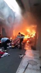 لقطات جديدة من حريق سوق المنامة