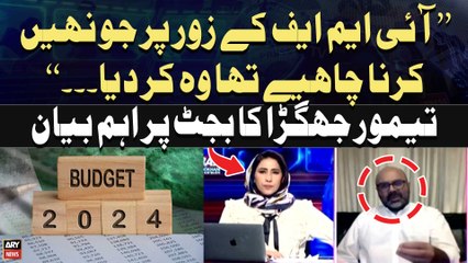 "IMF Kay Zor Par Ju Nahi Karna Chahiye Tha Wo Kardiya", Taimur Jhagra