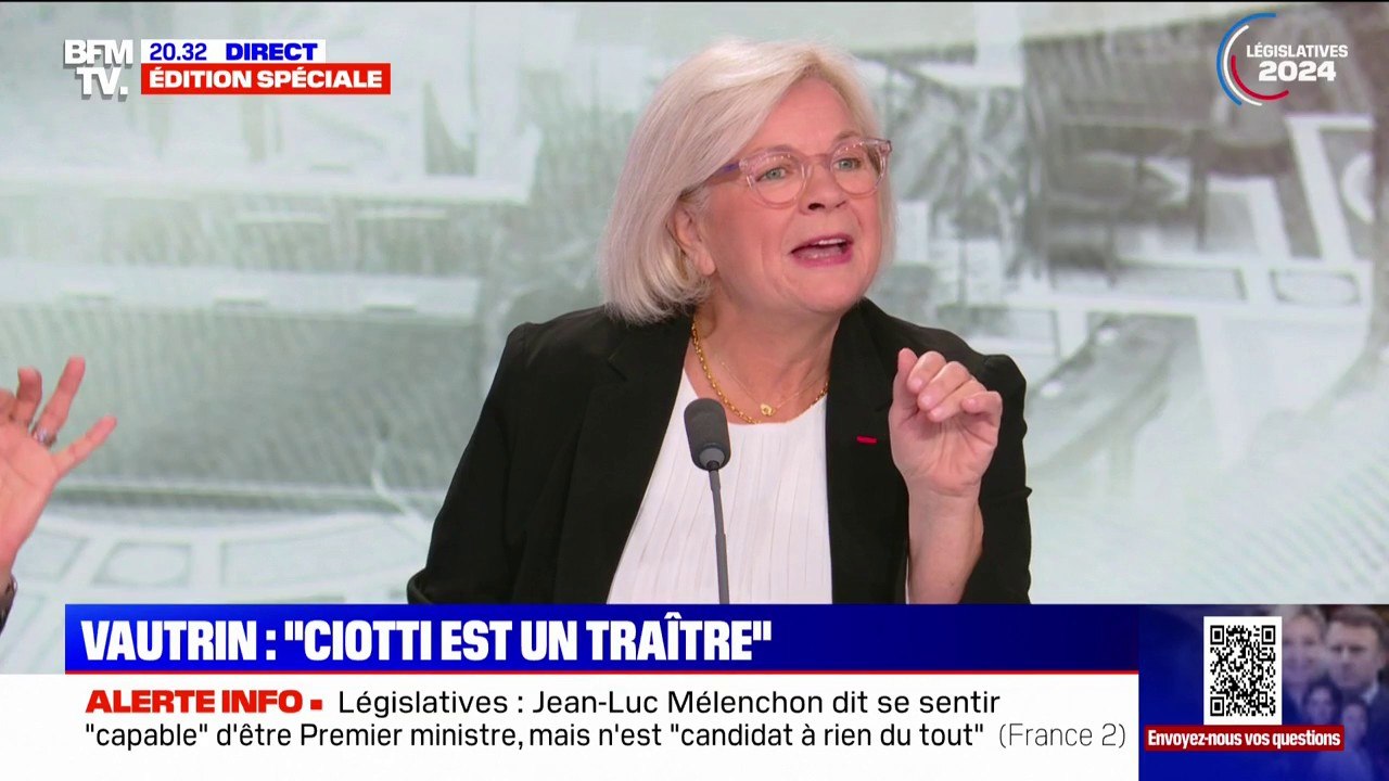 Éric Ciotti exclu de LR: "C'est un traître", affirme la ministre du Travail, Catherine Vautrin