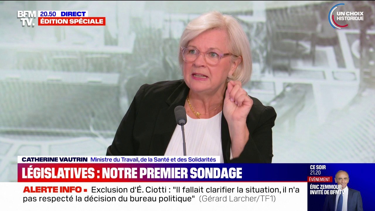 Dissolution de l'Assemblée nationale: "Quand on décide de demander au peuple son avis, on ne peut jamais regretter", estime la ministre du Travail, Catherine Vautr
