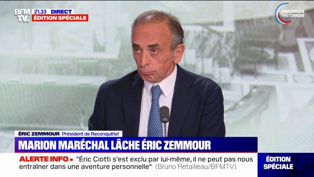 Éric Zemmour (président de Reconquête): Je suis un militant de l'union des droites depuis 25 ans