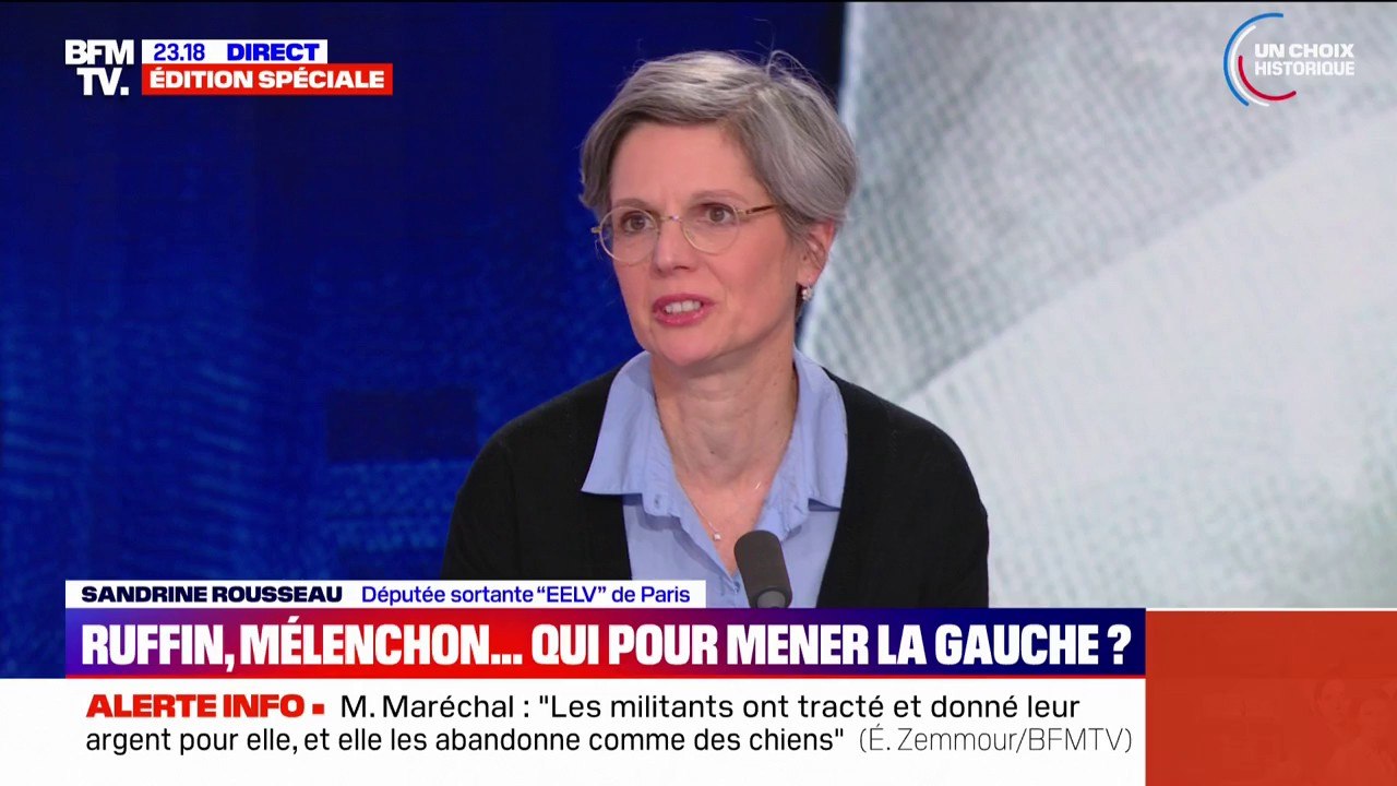 Union de la gauche: Sandrine Rousseau (les Écologistes) estime que Jean-Luc Mélenchon "a fait acte de candidature"