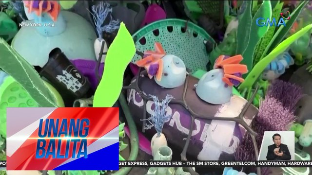 Mga display sa exhibit, gawa sa mga basurang nakolekta sa dagat | Unang Balita