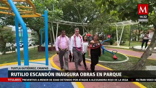 Rutilio Escandón, gobernador de Chiapas, inaugura un nuevo parque en Tuxtla Gutiérrez