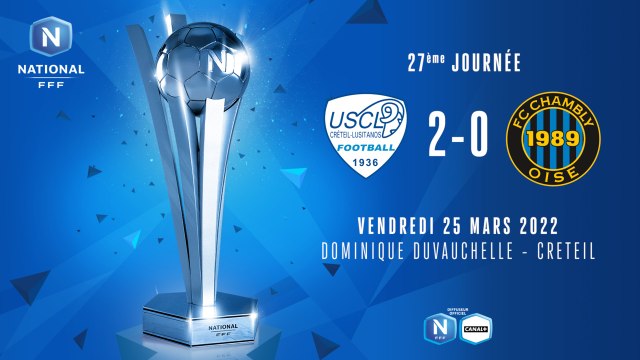 J27 : US CRETEIL LUSITANOS - FC CHAMBLY OISE (2-0)