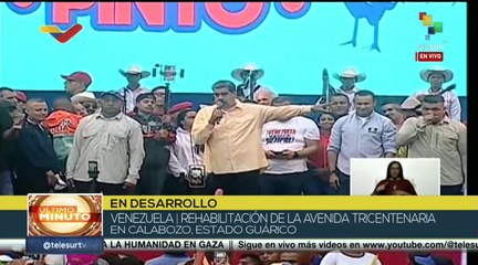 Presidente Nicolás Maduro inauguró la nueva avenida Miranda en el Estado Guárico