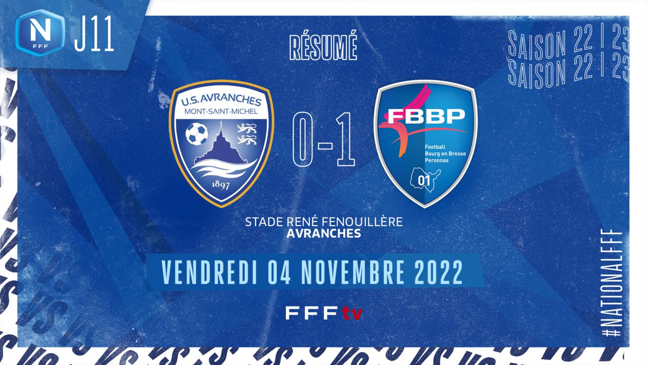 J11 | US Avranches MSM - Bourg-Péronnas 01 (0-1)