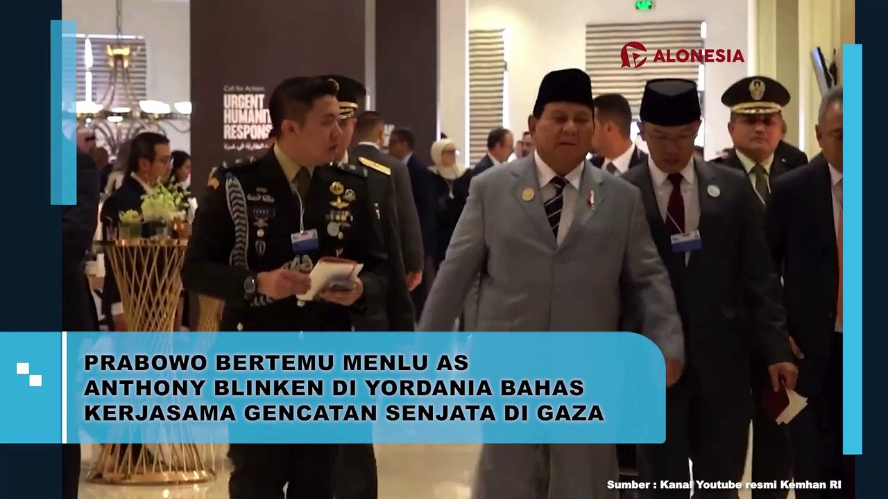 Prabowo Bertemu Menlu AS Anthony Blinken di Yordania Bahas Kerjasama Gencatan Senjata di Gaza