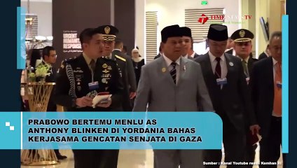 Menhan Prabowo Bertemu Menlu AS di Yordania, Bahas Upaya Gencatan Senjata Permanen di Gaza