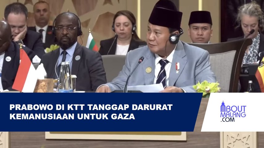 PRABOWO TEGASKAN KOMITMEN INDONESIA UNTUK BANTU PALESTINA DI KONFERENSI AMMAN