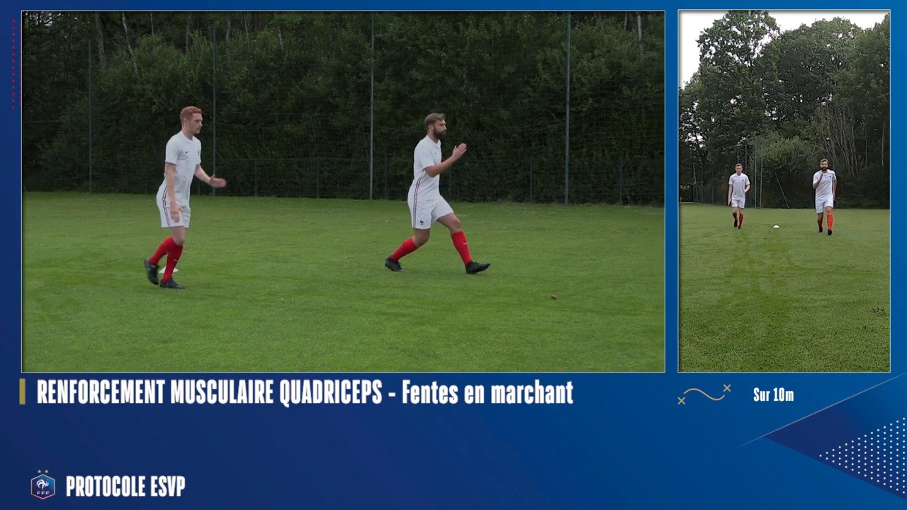 4-Renforcement musculaire des quadriceps - Fentes en marchant