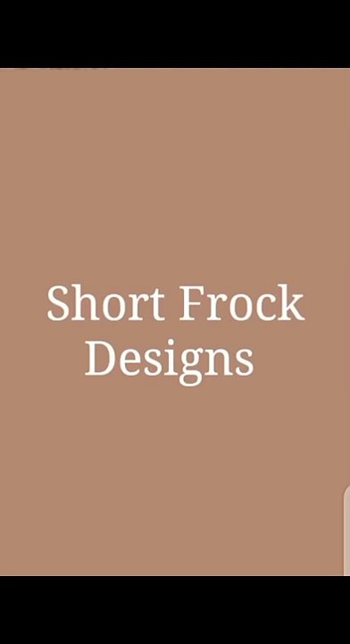 Short Frock Design for girls __ casual dress designs idea for summer(720P_HD)