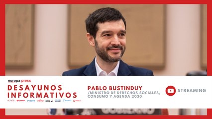 Download Video: Desayuno Informativo Europa Press con Pablo Bustinduy, ministro de Derechos Sociales, Consumo y Agenda 2030