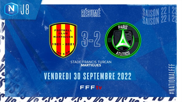 J8 : FC Martigues - Paris 13 Atletico (3-2)