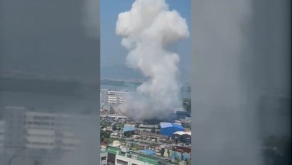 부산 폐수 처리 업체 폭발 사고...작업자 2명 부상 / YTN