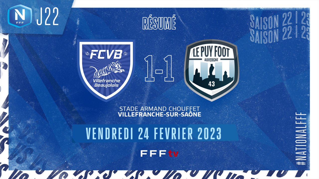 J22 I FC Villefranche B. – Le Puy-en-Velay (1-1)