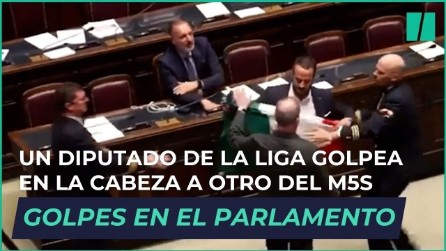 Se produce una pelea en la cámara de diputados italiana, donde el diputado Donno (M5S) es golpeado
