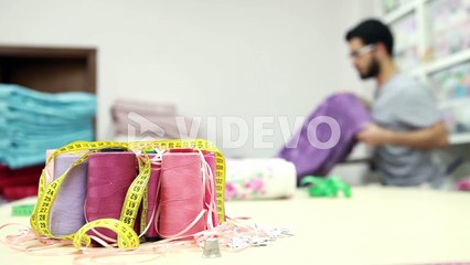 Process Of Sewing Fabric Tailor