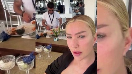 Seda Sayan garsona sinirlendi! "Tepemde iş yapıyor"