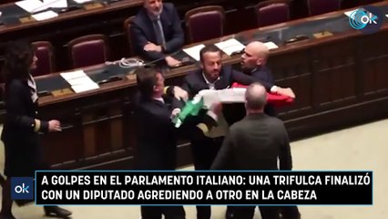 A golpes en el Parlamento italiano: una trifulca finalizó con un diputado agrediendo a otro en la cabeza