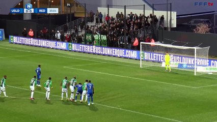 L'USL Dunkerque marque sur pénalty avec Alain Ipiélé !