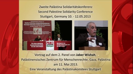 Jaber Wishah am 11. Mai 2023 - 2. Palästina-Solidaritätskonferenz in Stuttgart 2013