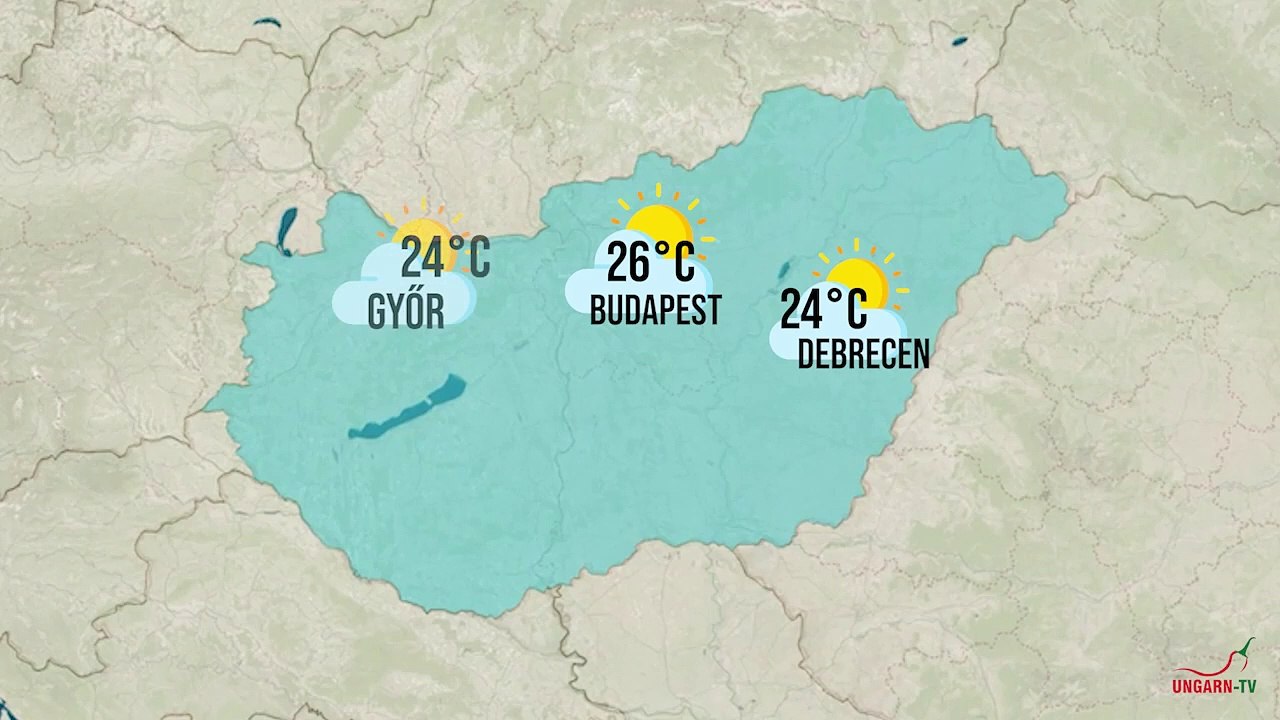 Das reisewetter in ungarn am 14.06.2024.